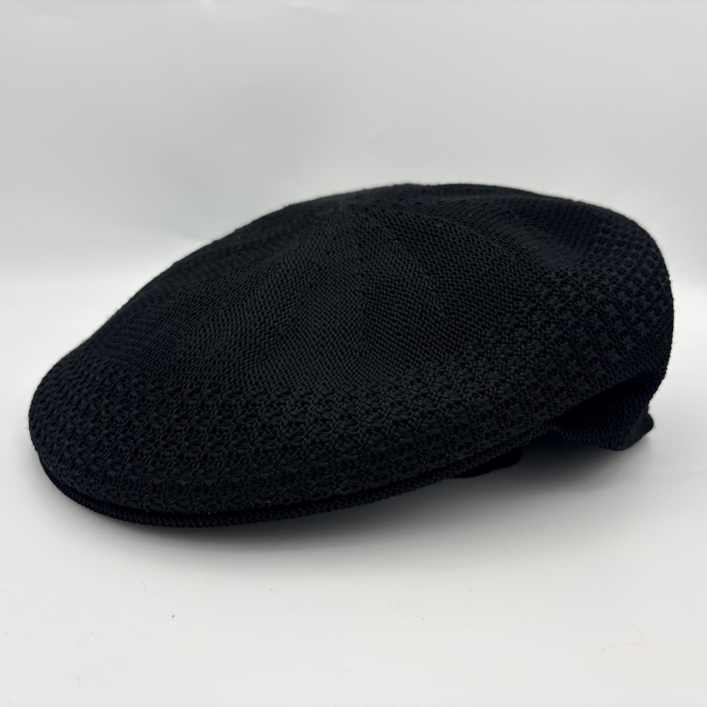 Echo Black Lightweight Knit Newsboy Baker Boy Lightweight Cap Large